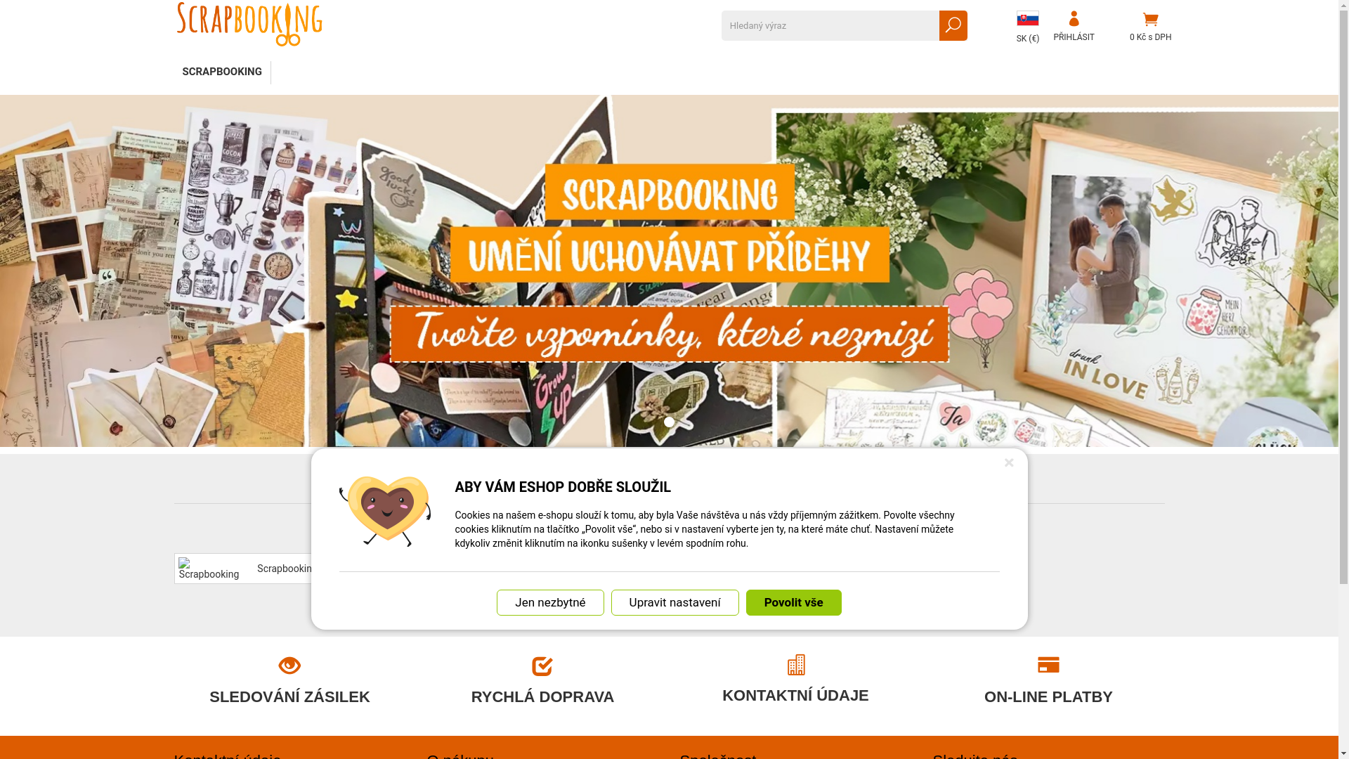 website screenshot of https://scrapbooking-tvoreni.cz/