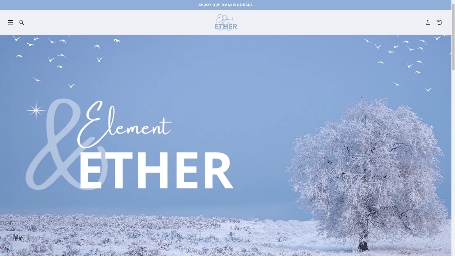 website screenshot of https://shopattheelementandetherco.co/