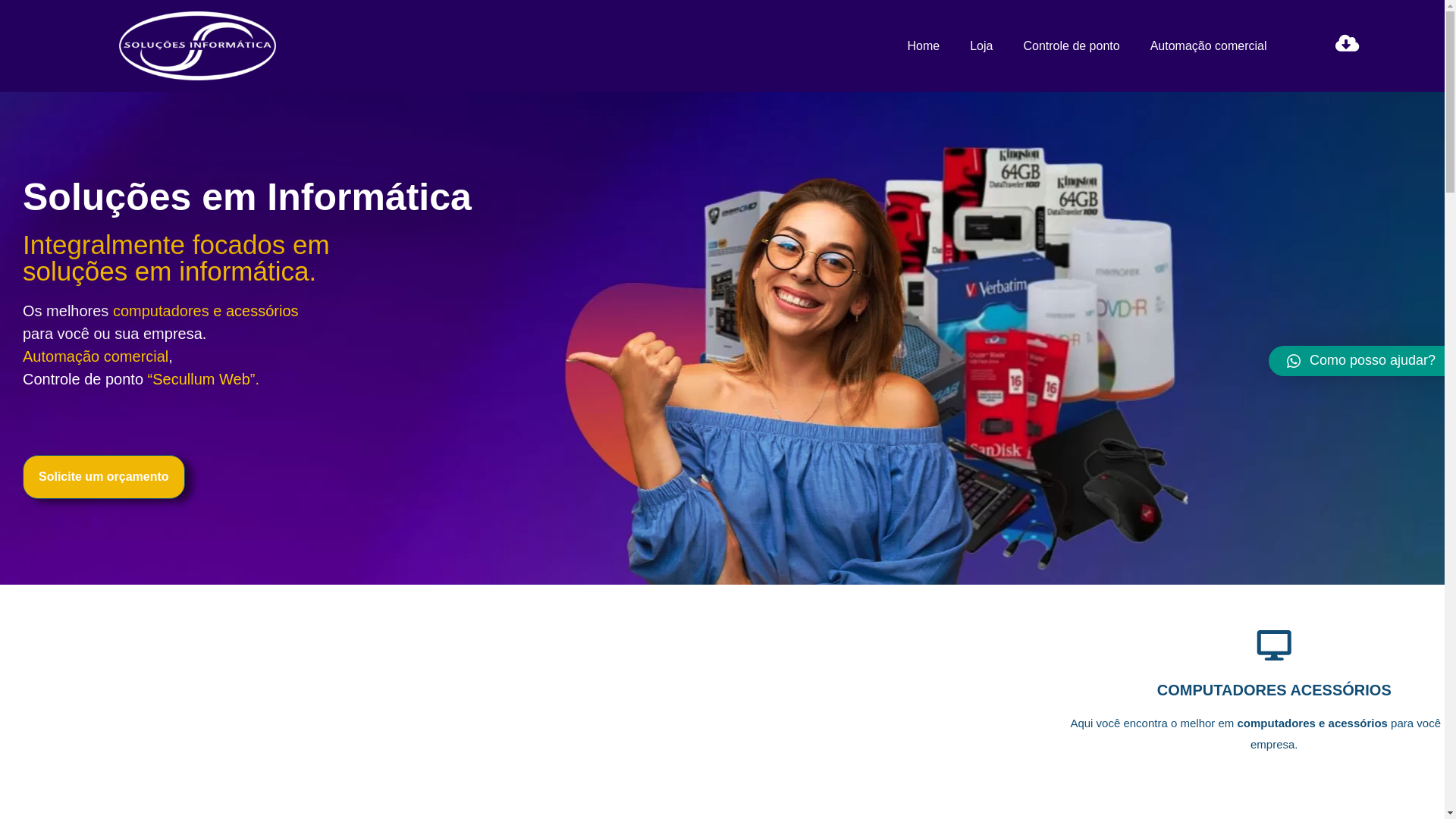 website screenshot of https://bertiogainformatica.com.br/