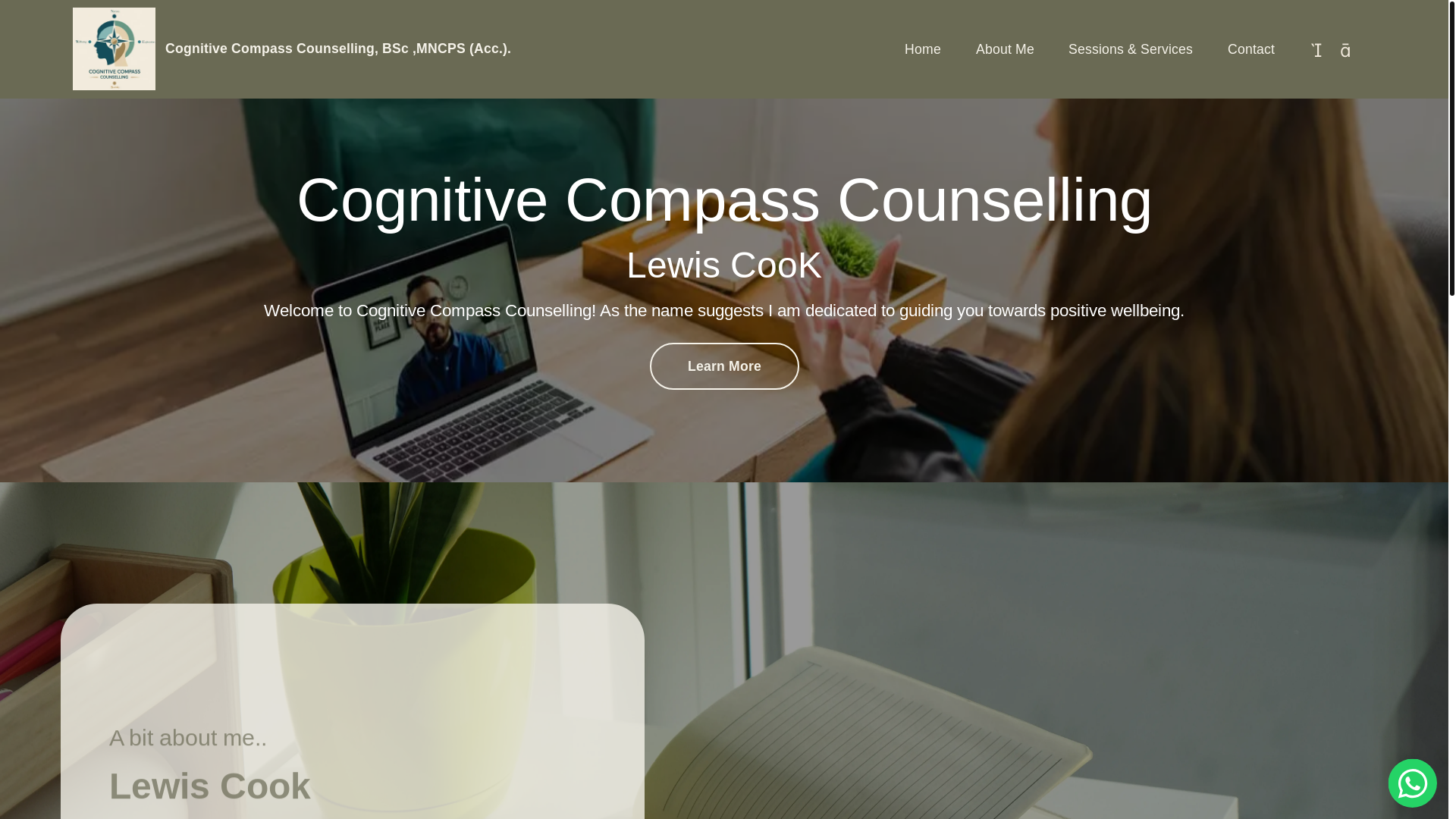 website screenshot of https://cognitivecompass.co.uk/