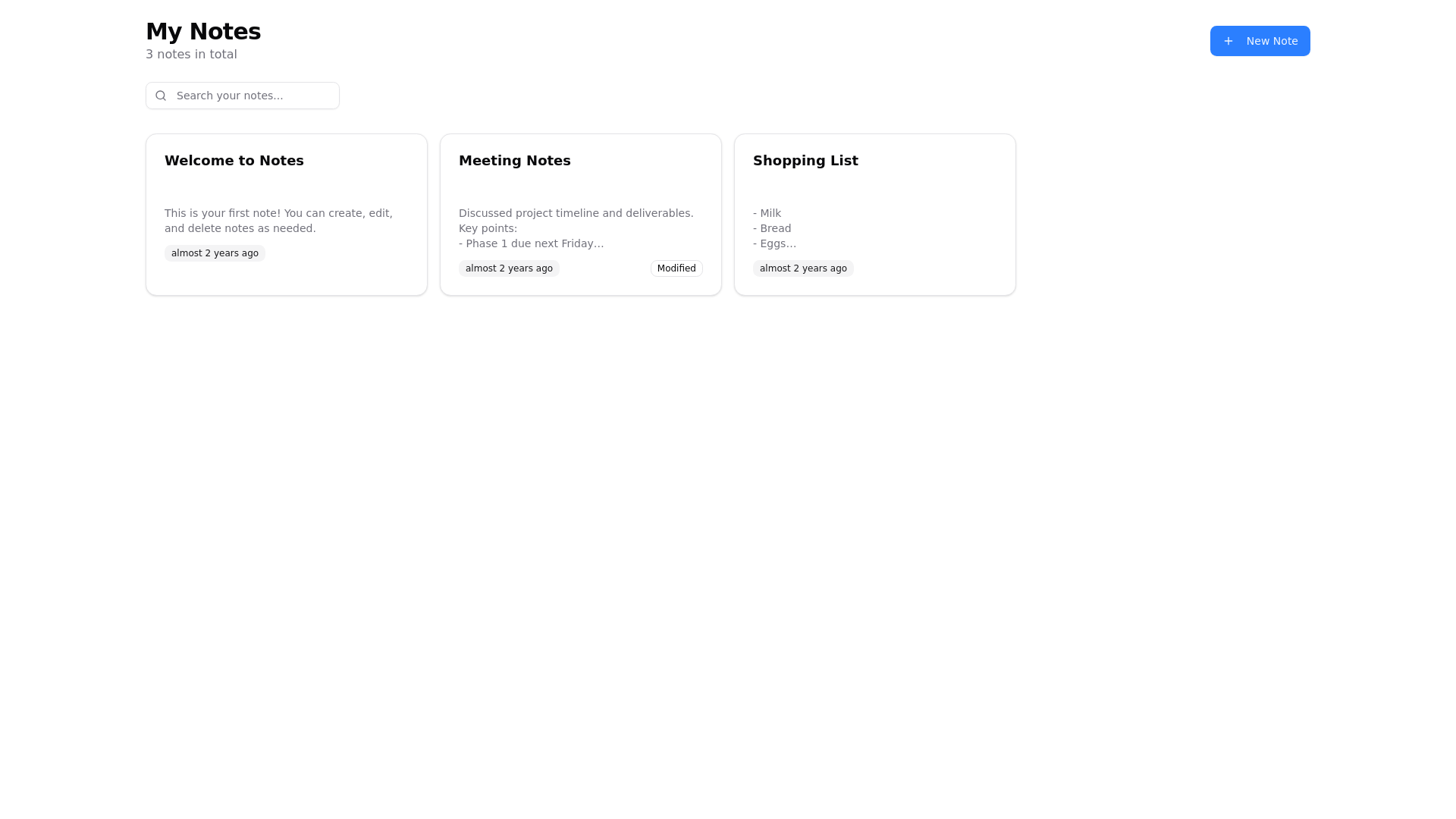 website screenshot of https://simple-note-keeper-937447.pages.dev/