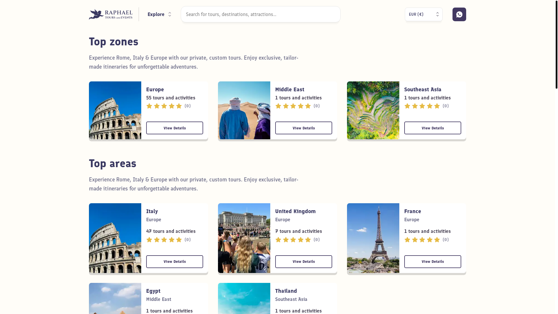 website screenshot of https://raphael-tours.pages.dev/