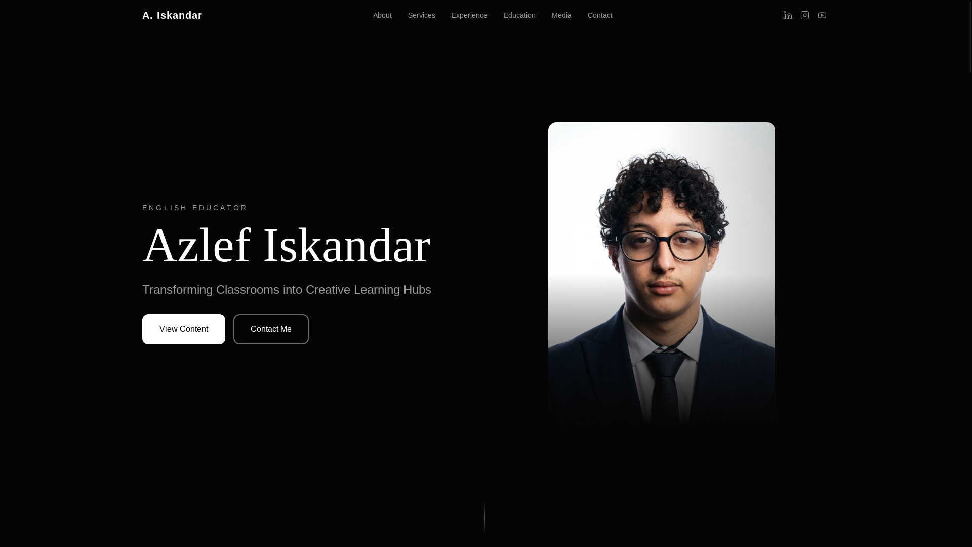 website screenshot of https://profazlef.space/