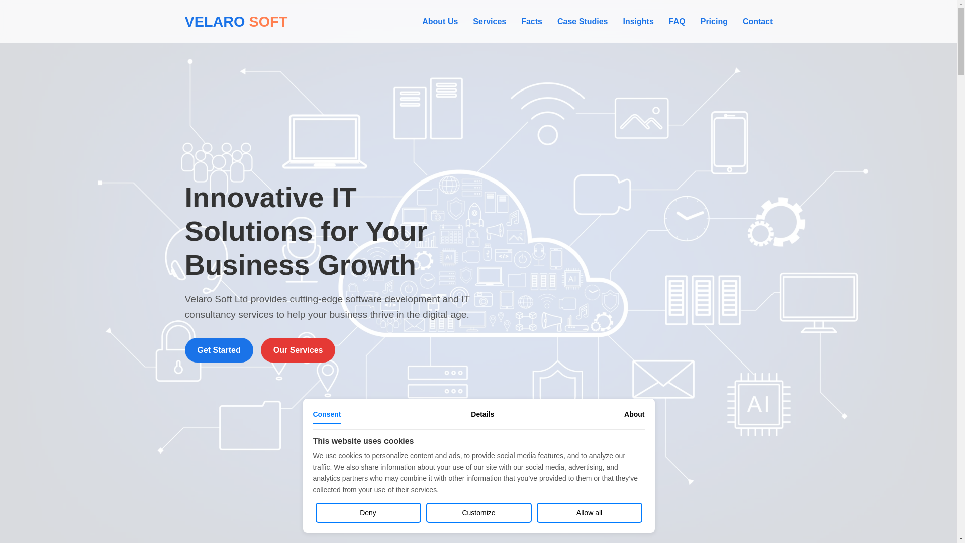 website screenshot of https://velarosoft.pages.dev/