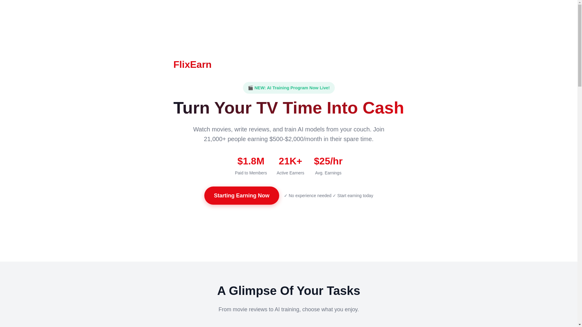 website screenshot of https://flixearn.pages.dev/