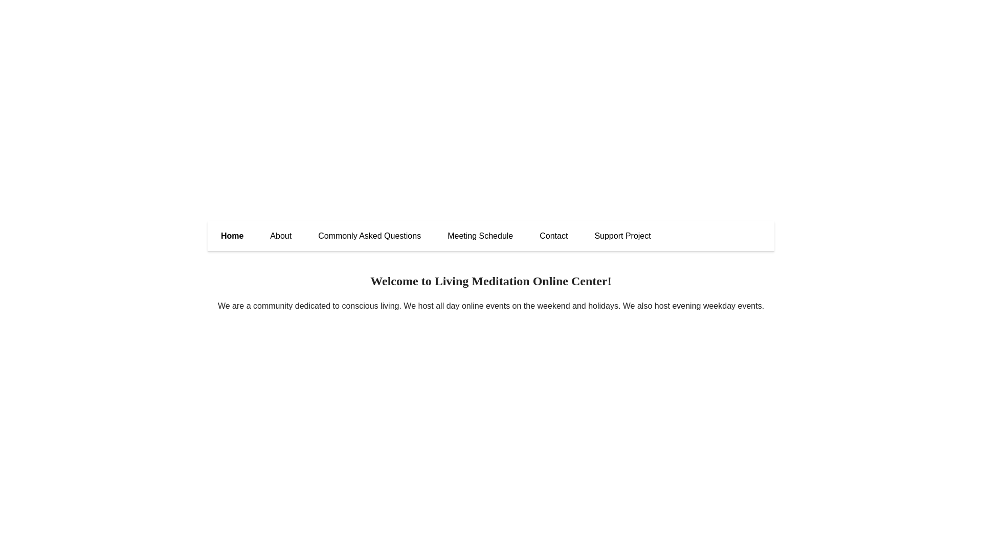 website screenshot of https://livingmeditation.pages.dev/