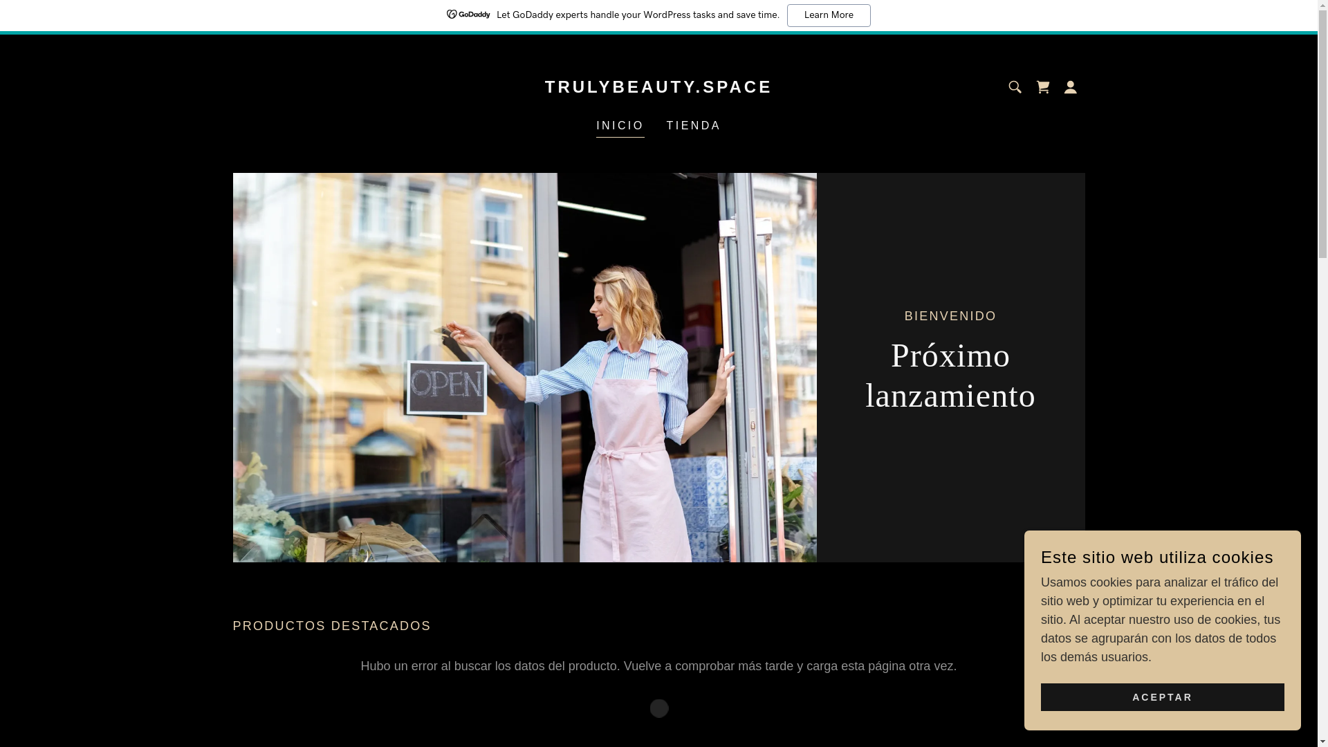 website screenshot of https://trulybeauty.space/
