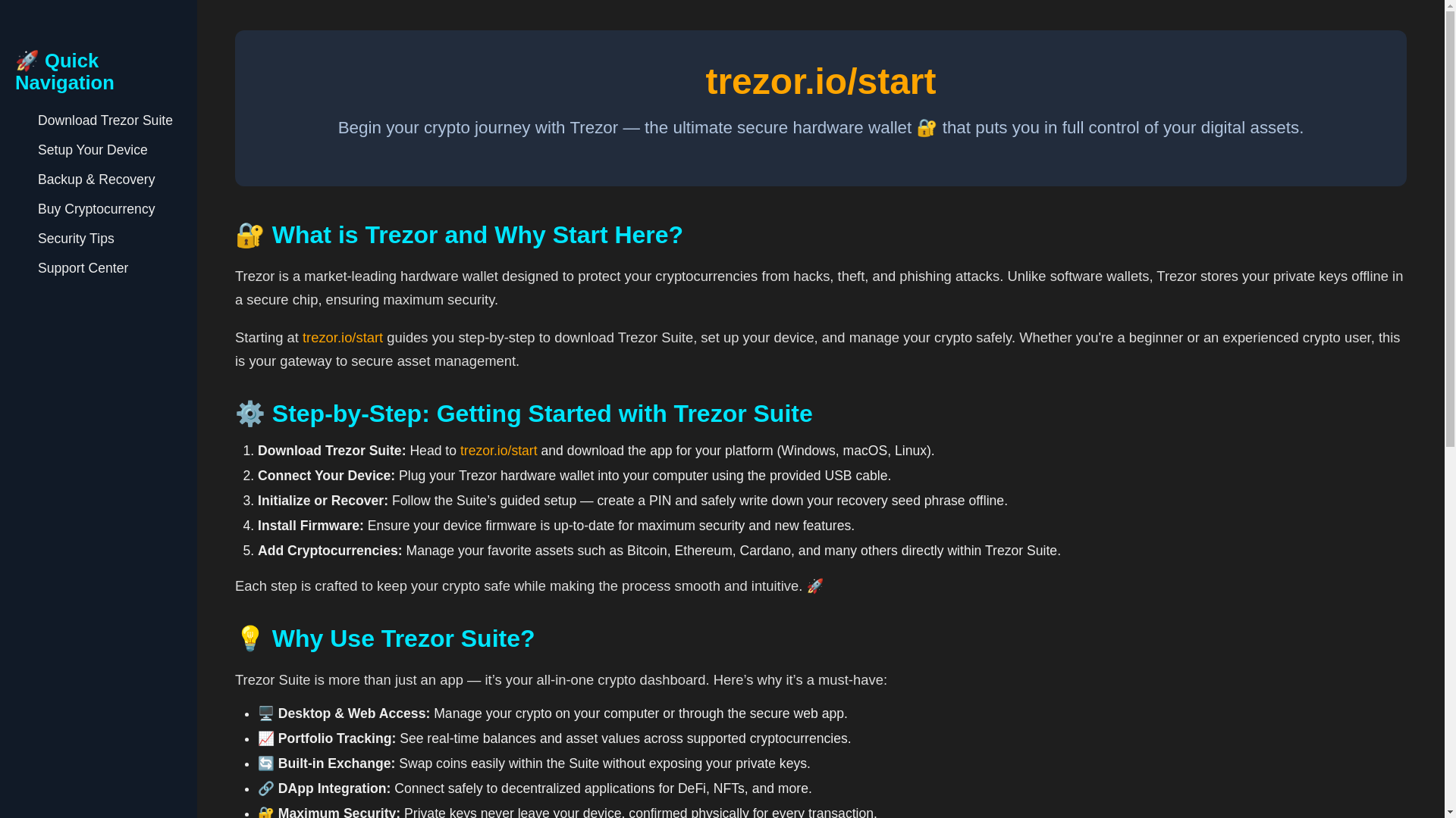 website screenshot of https://faq-trezrio-strt.pages.dev/