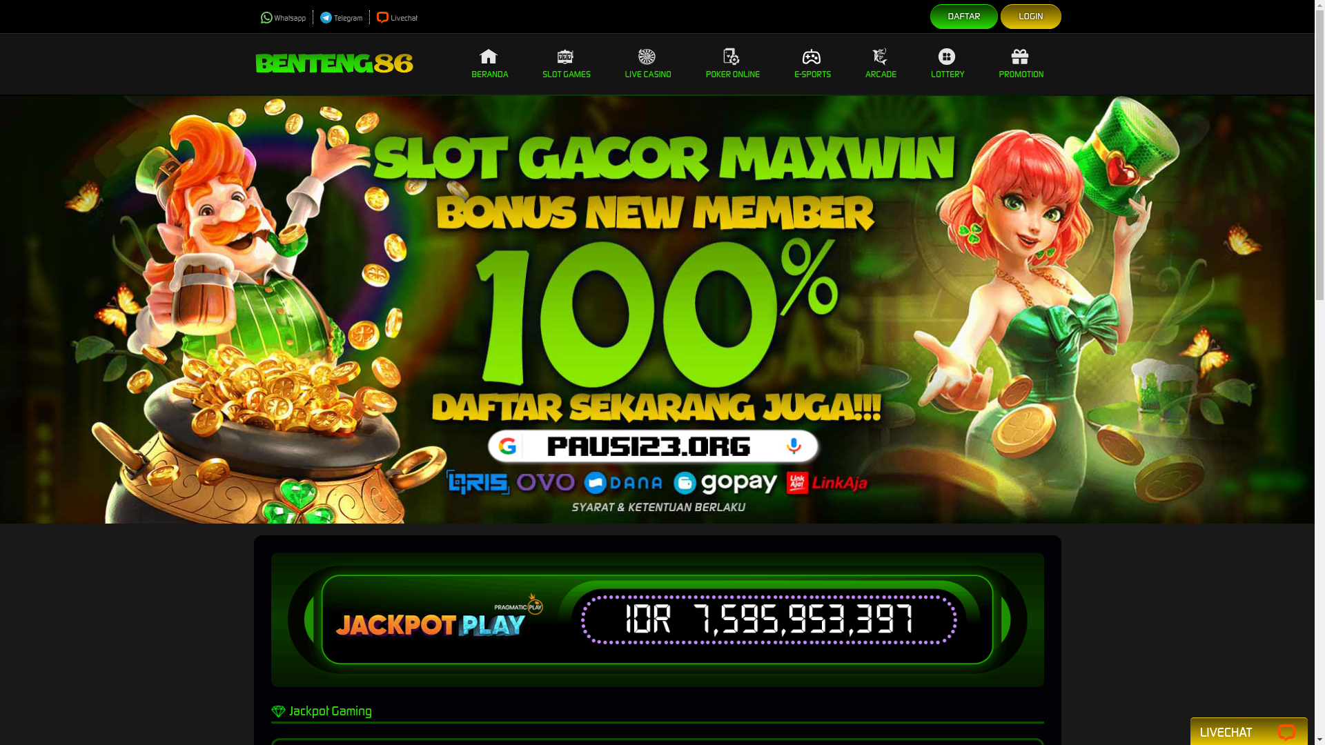 website screenshot of https://benteng86.org/