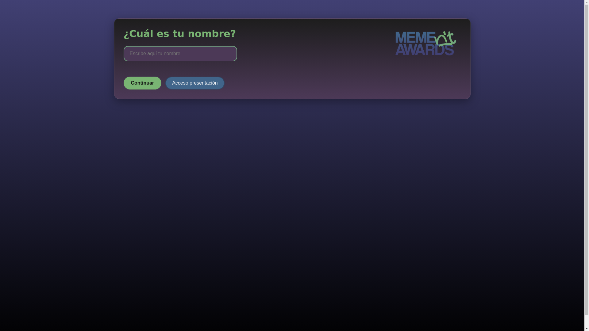website screenshot of https://mementawards.com/