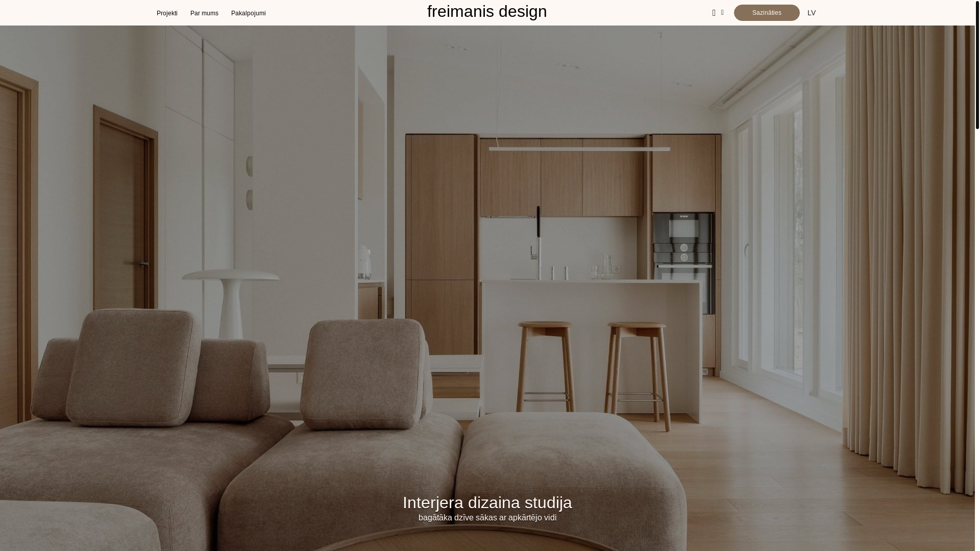 website screenshot of https://freimanisdesign.lv/