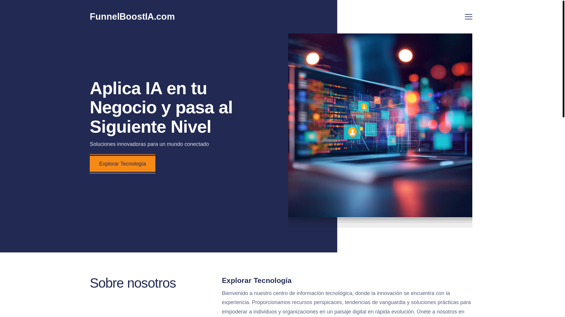 website screenshot of https://funnelboostia.com/