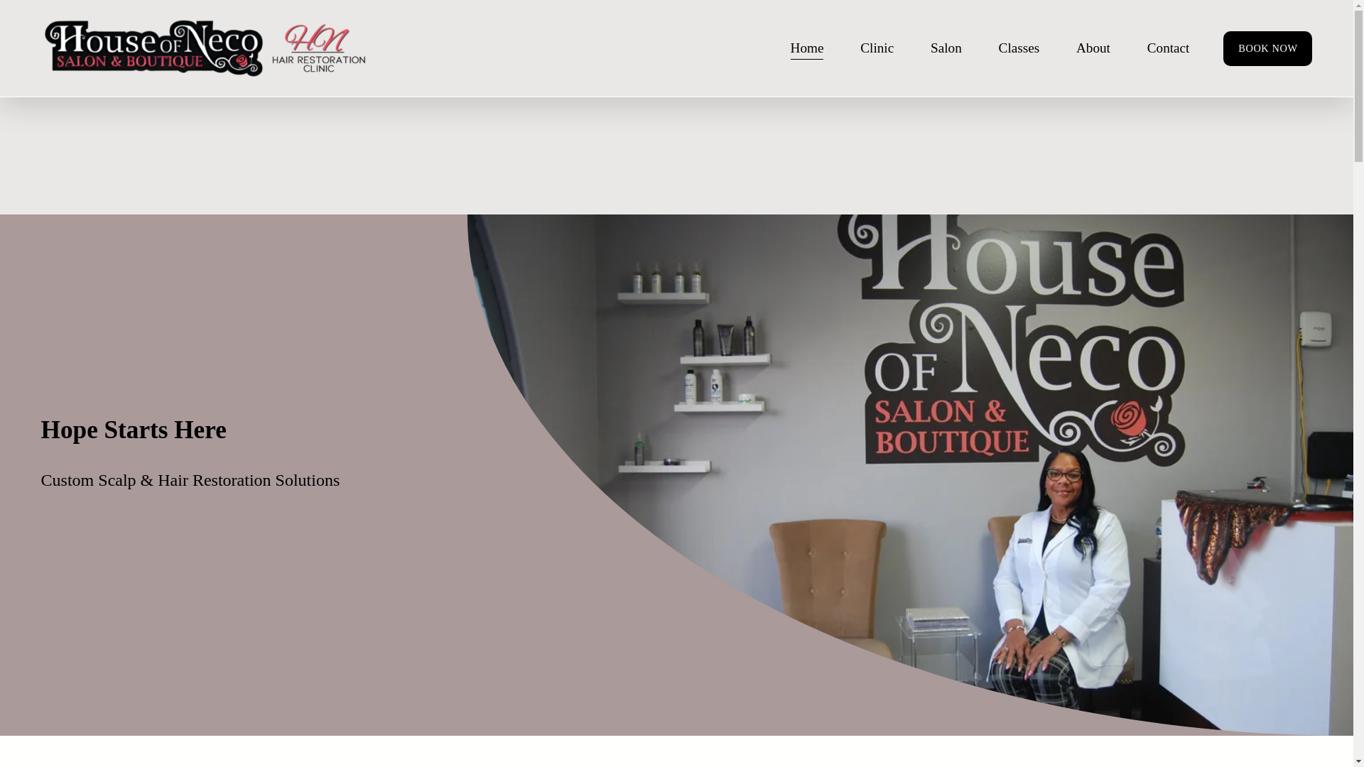 website screenshot of https://houseofneco.net/