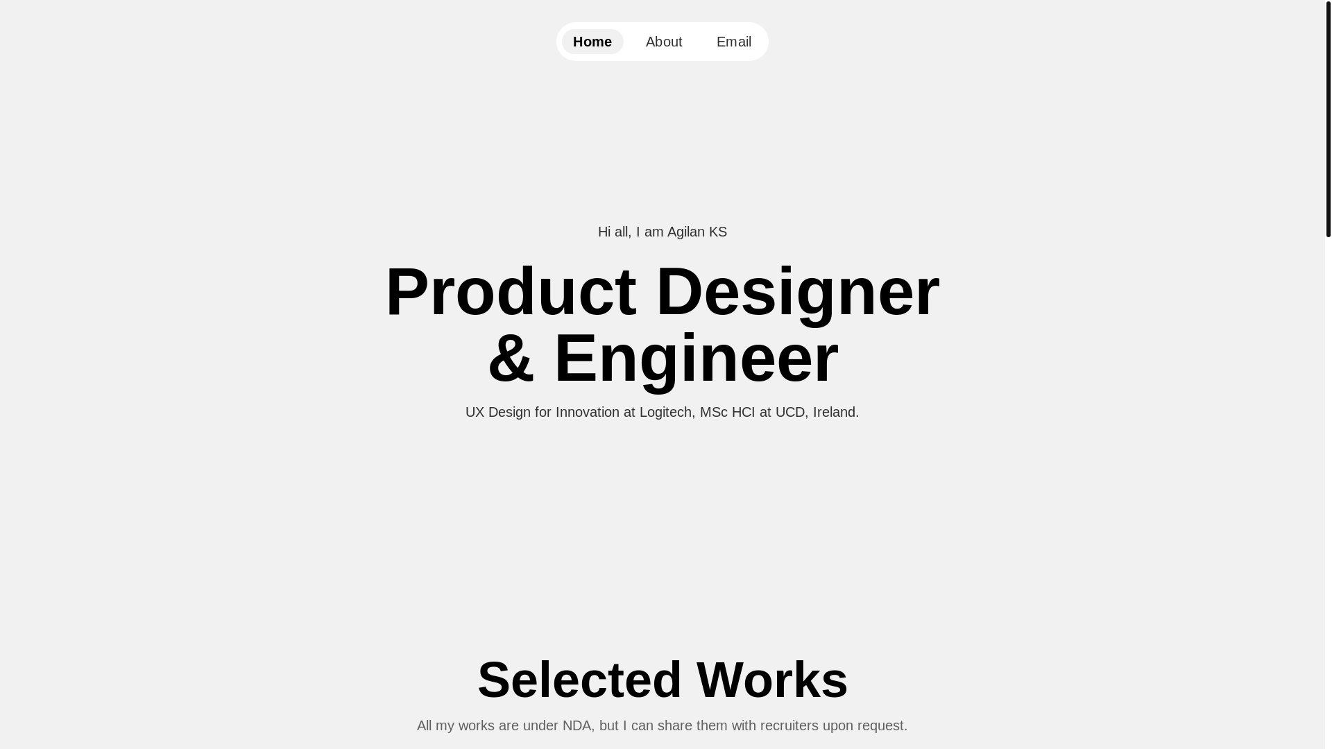 website screenshot of https://agilan-portfolio.pages.dev/