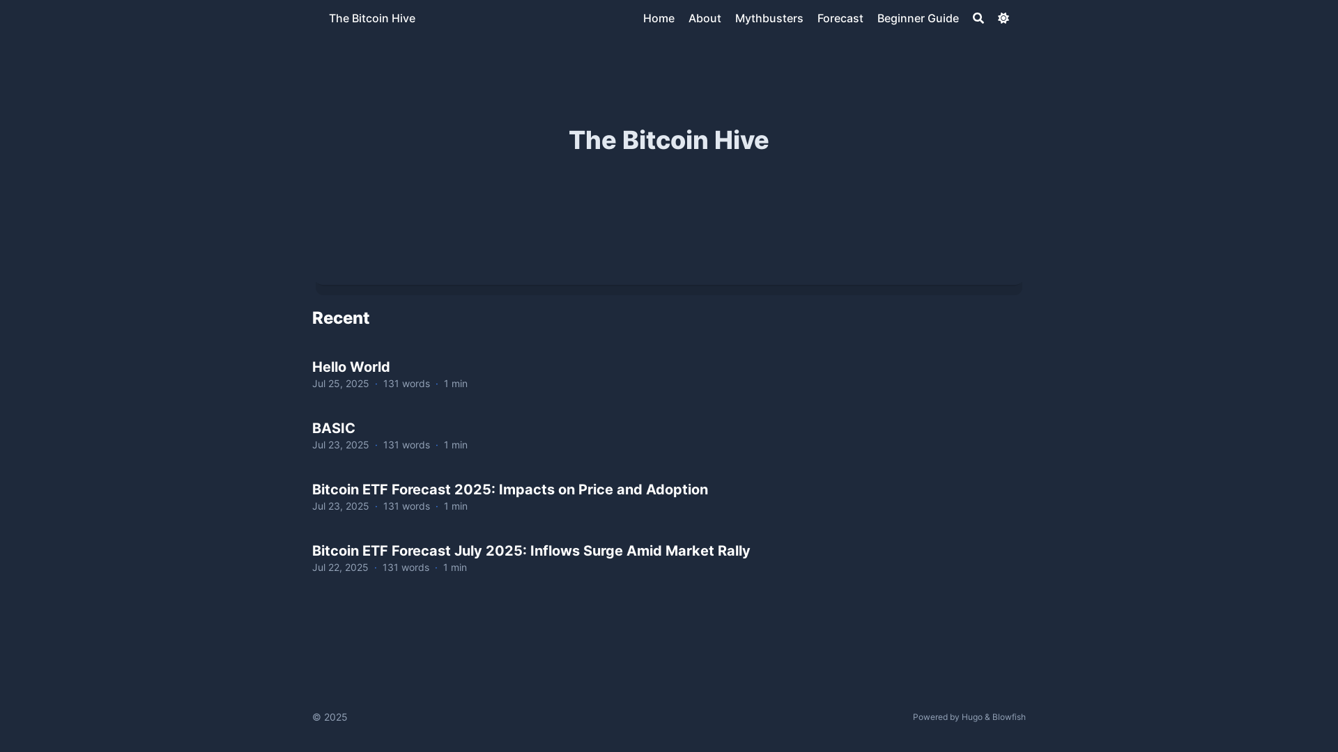 website screenshot of https://thebitcoinhive.pages.dev/