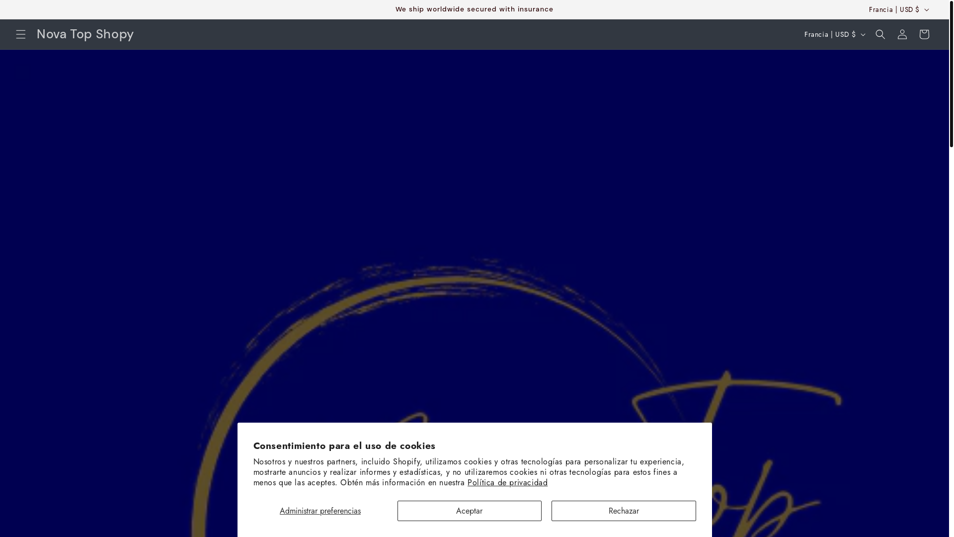 website screenshot of https://novatopshopy.shop/