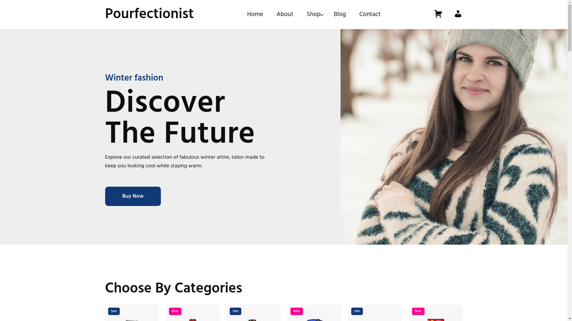 website screenshot of https://buypourfectionist.com/