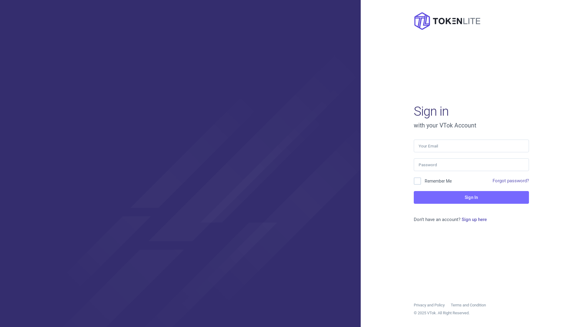 website screenshot of https://vtok.wtf/