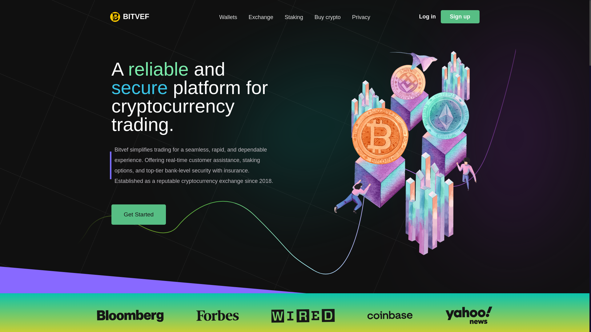 website screenshot of https://bitvef.com/