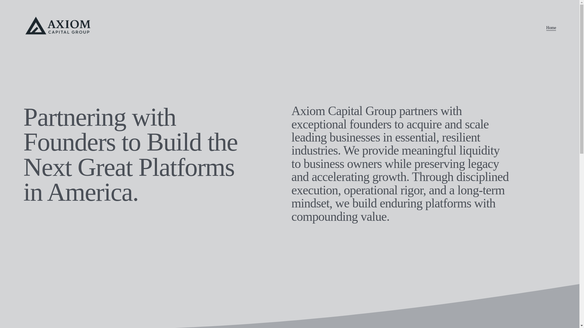website screenshot of https://axiomcapital.group/