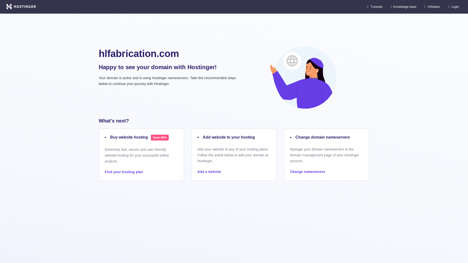 website screenshot of https://hlfabrication.com/