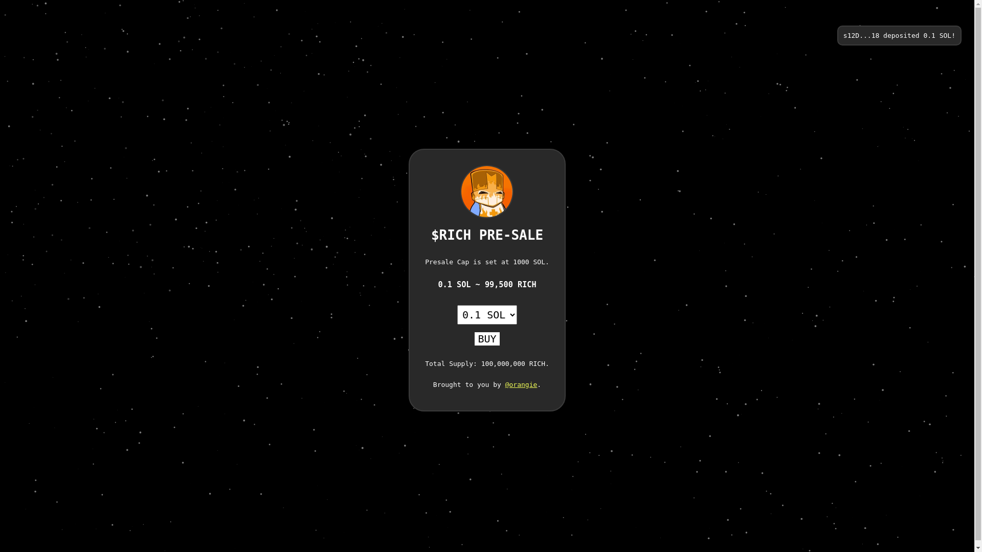 website screenshot of https://orangie-drop.xyz/
