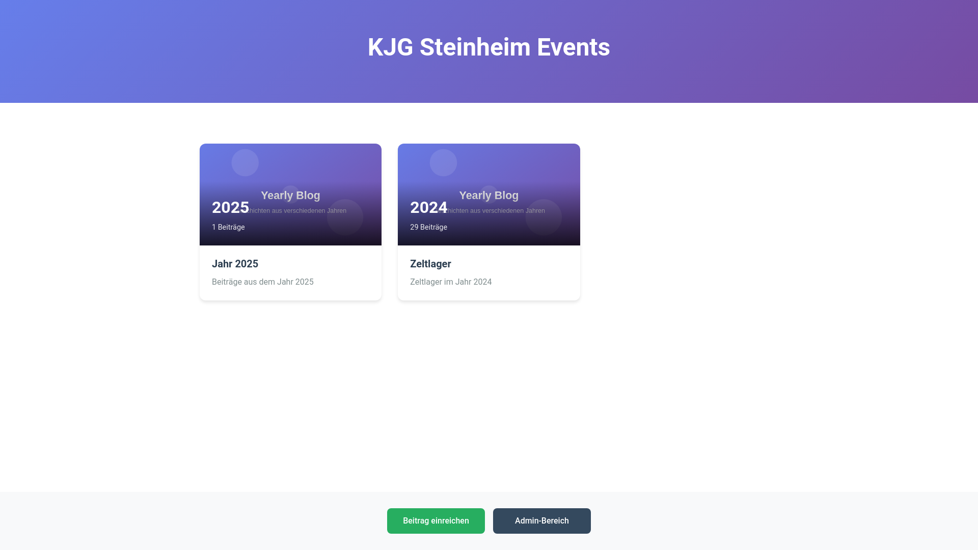 website screenshot of https://steinheim-kjg.org/