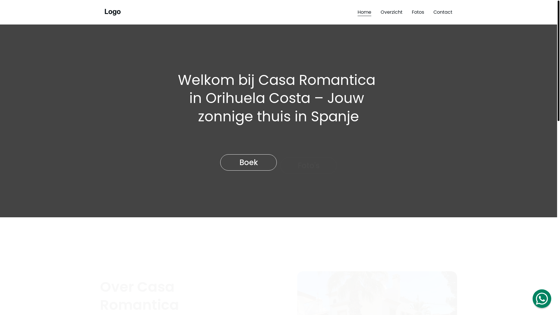 website screenshot of https://vakantiehuishurencosta.nl/
