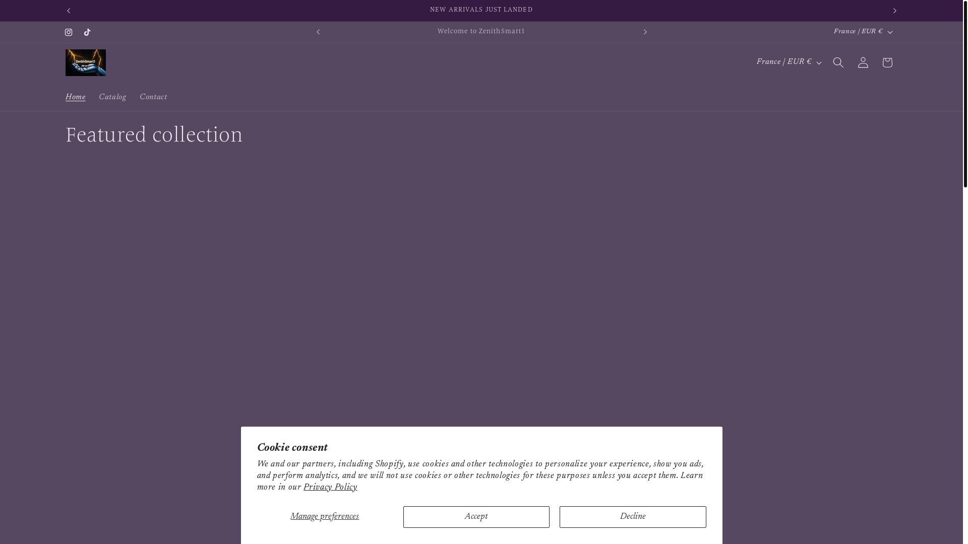 website screenshot of https://zenithsmart1.com/