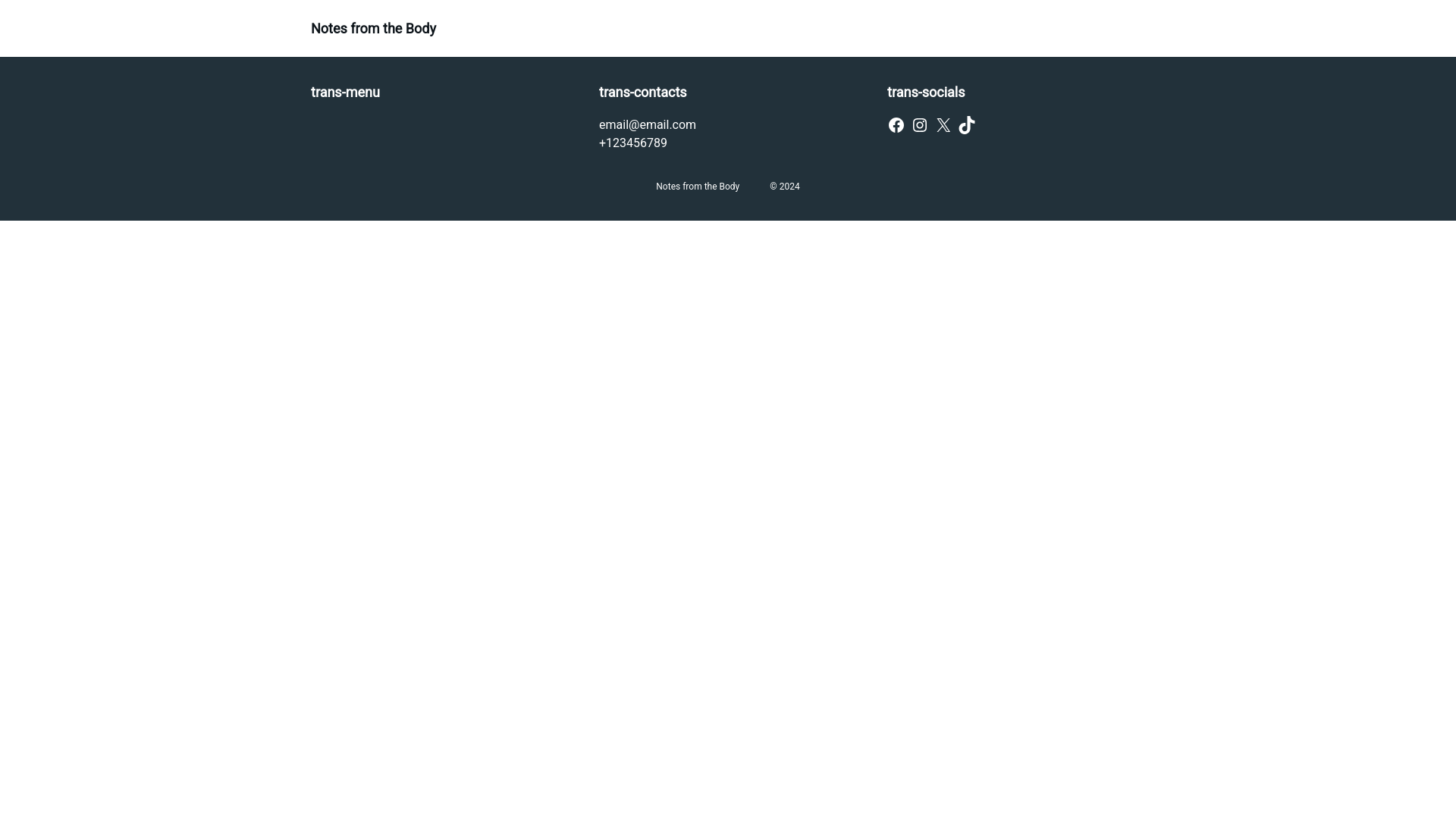 website screenshot of https://notesfromthebody.com/