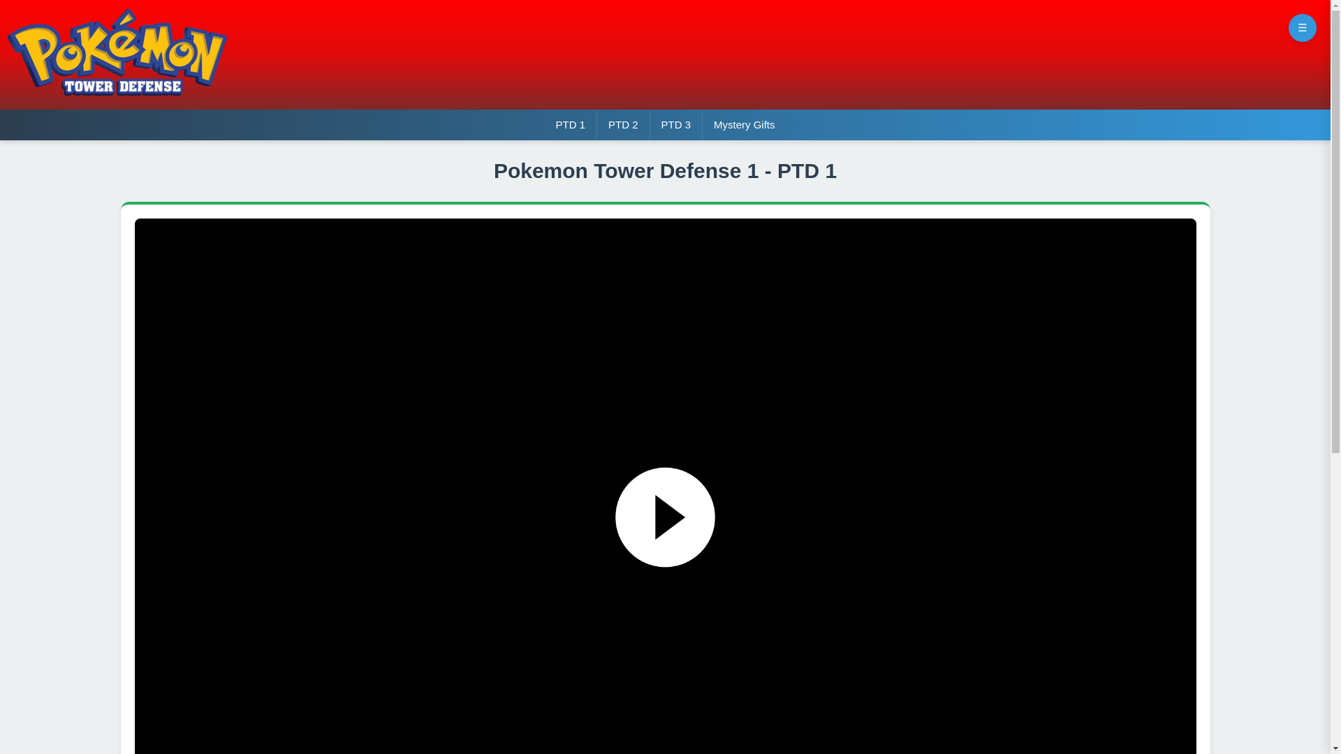 website screenshot of https://pokemontowerdefense.com/ptd1.html