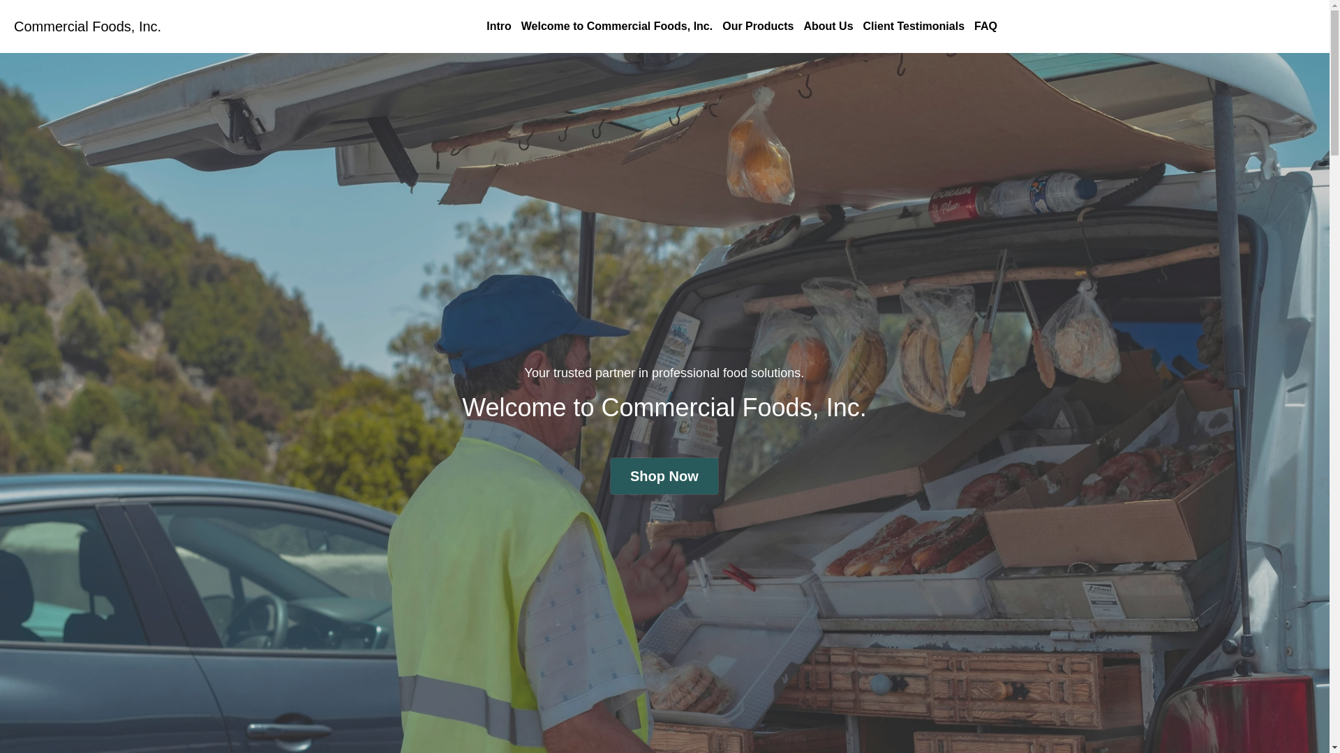 website screenshot of https://commercal.shop/