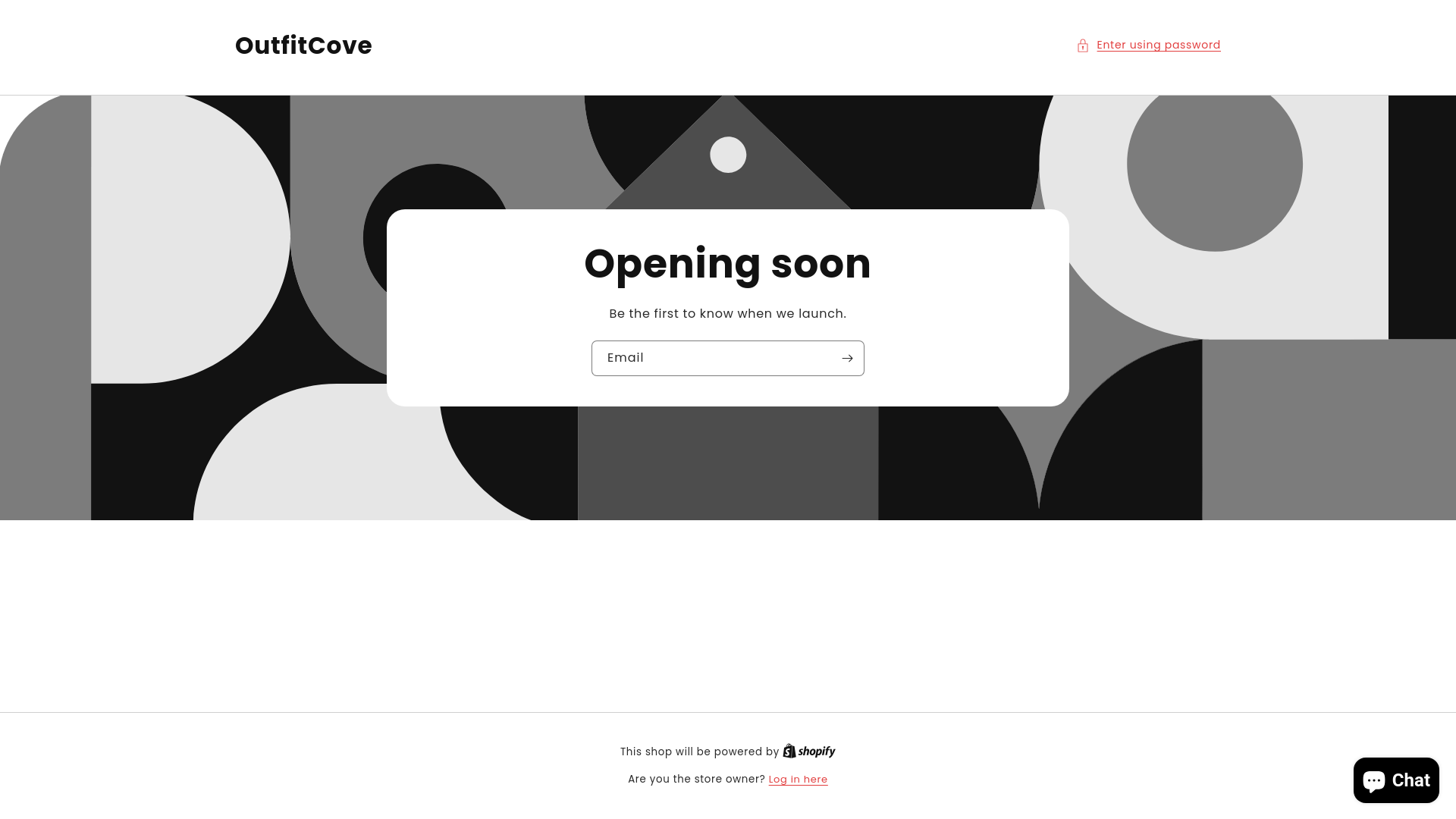 website screenshot of https://outfitcove.shop/