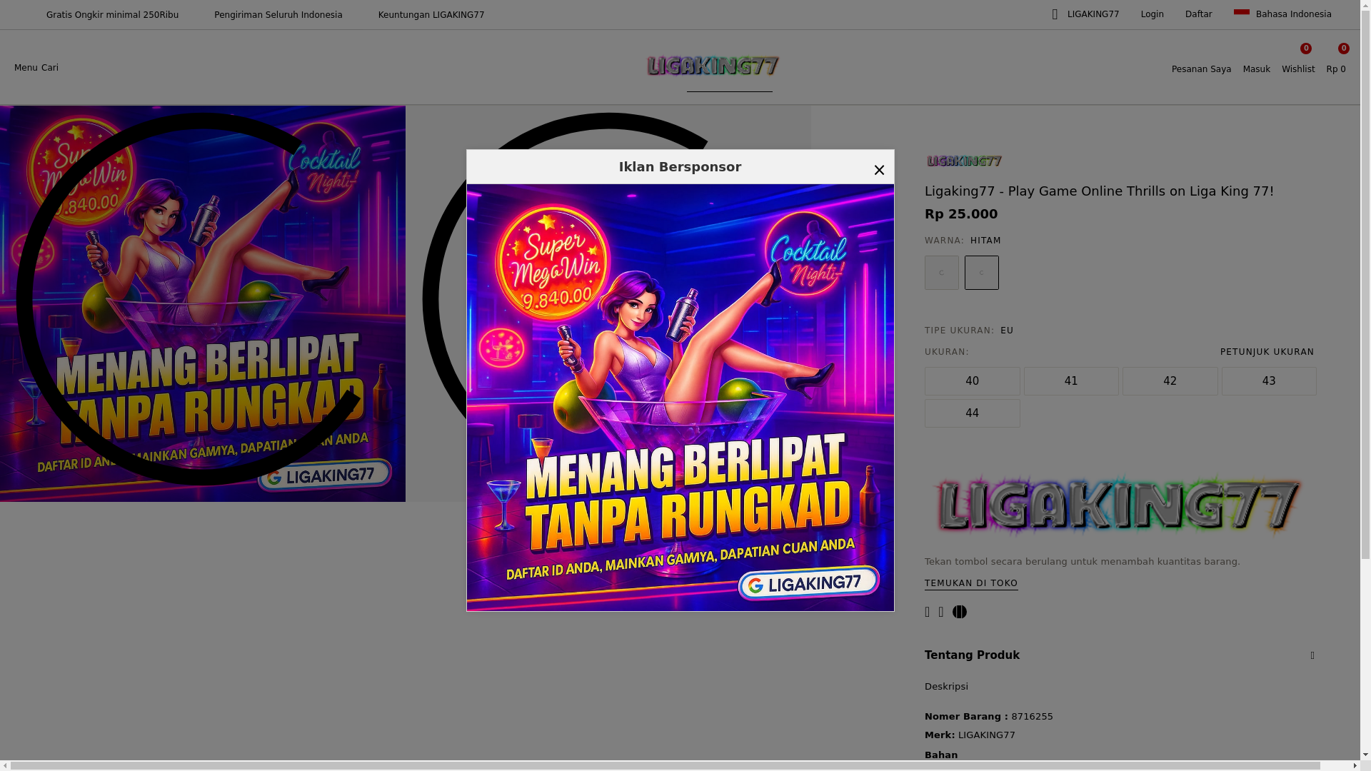 website screenshot of https://ligaking77s.org/