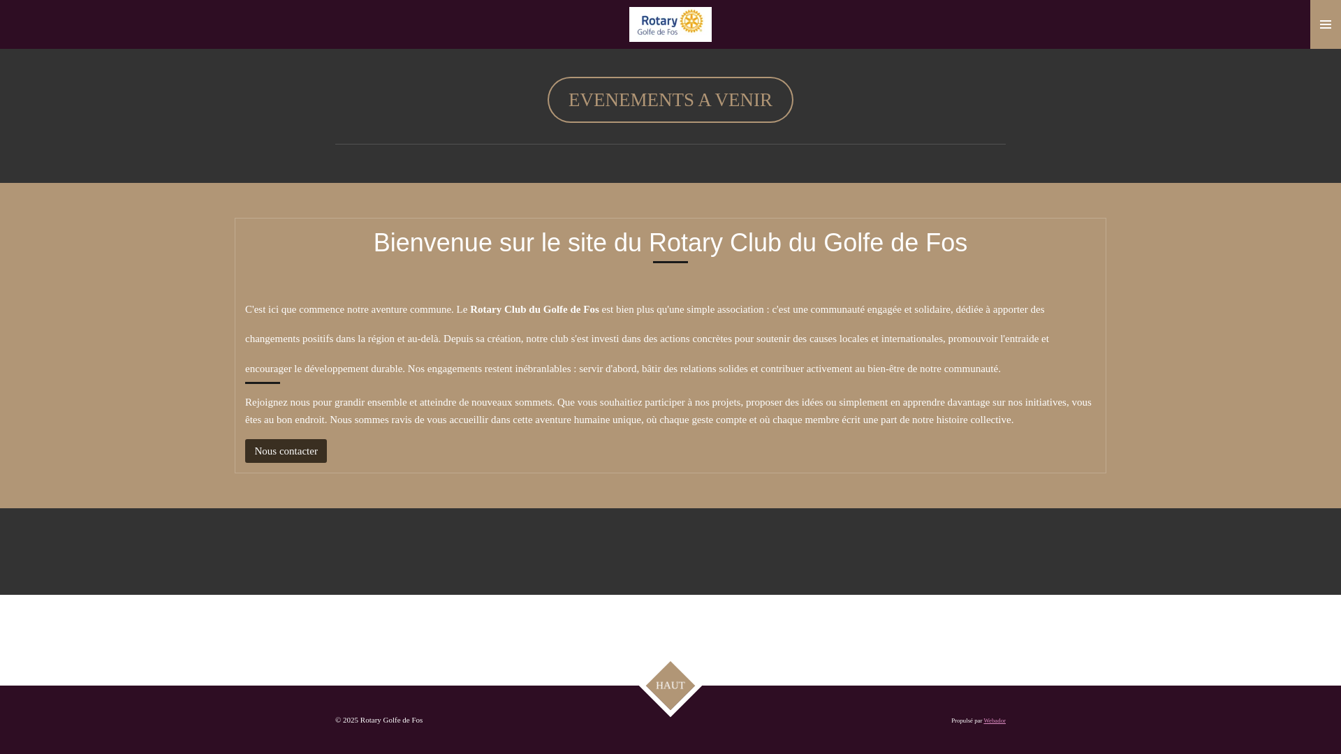 website screenshot of https://rotarygolfedefos.fr/