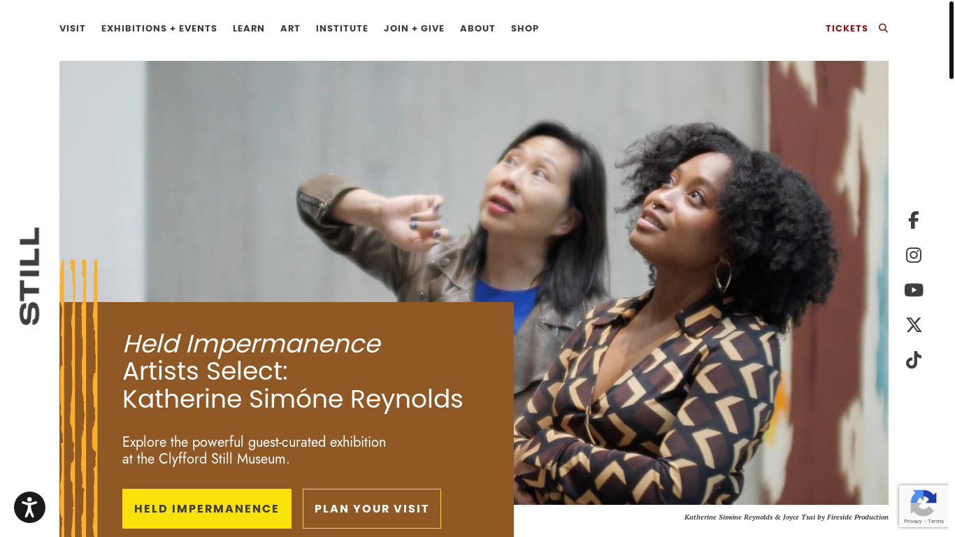website screenshot of https://clyffordstillmuseum.org/