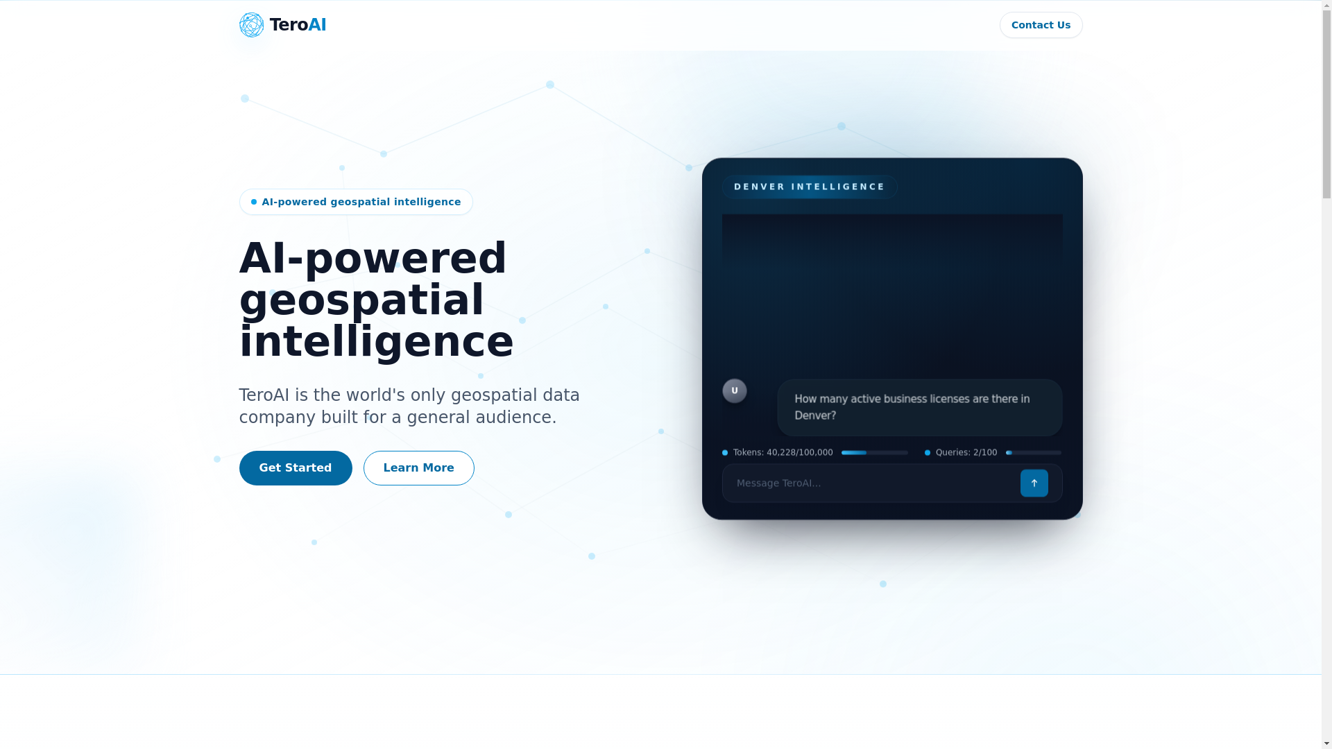 website screenshot of https://teroai.pro/