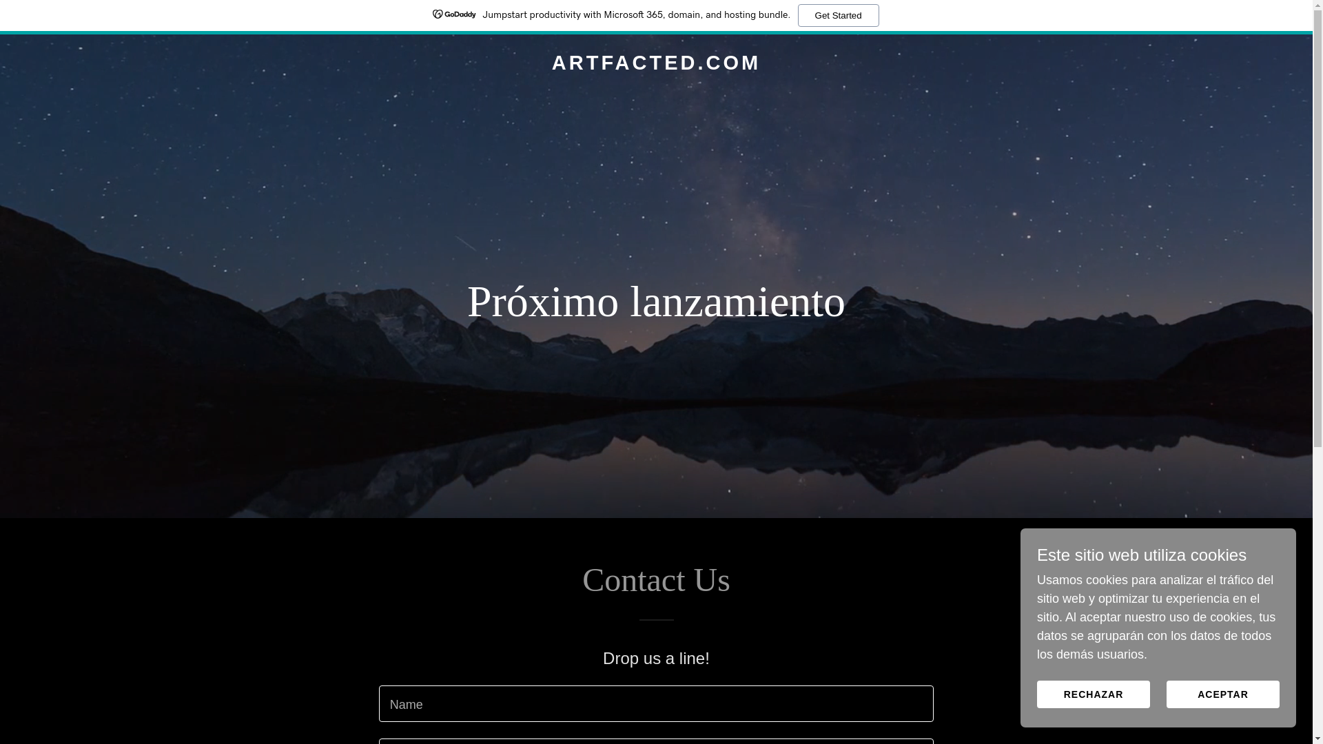 website screenshot of https://artfacted.com/