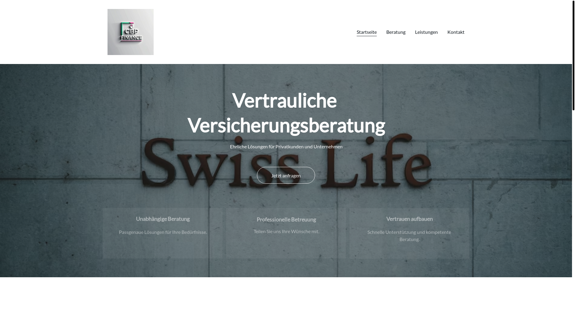 website screenshot of https://cbp-finance.ch/