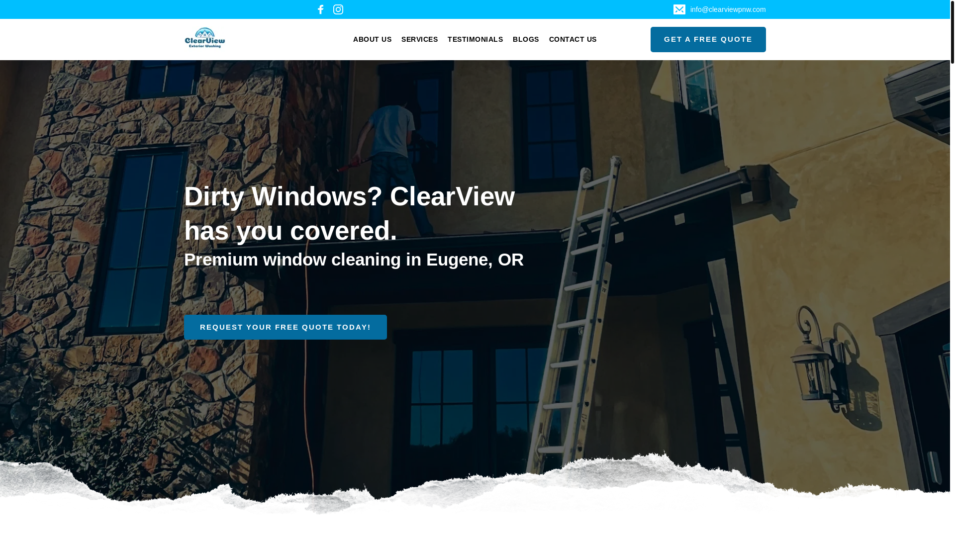 website screenshot of https://clearviewexteriorwashing.com/