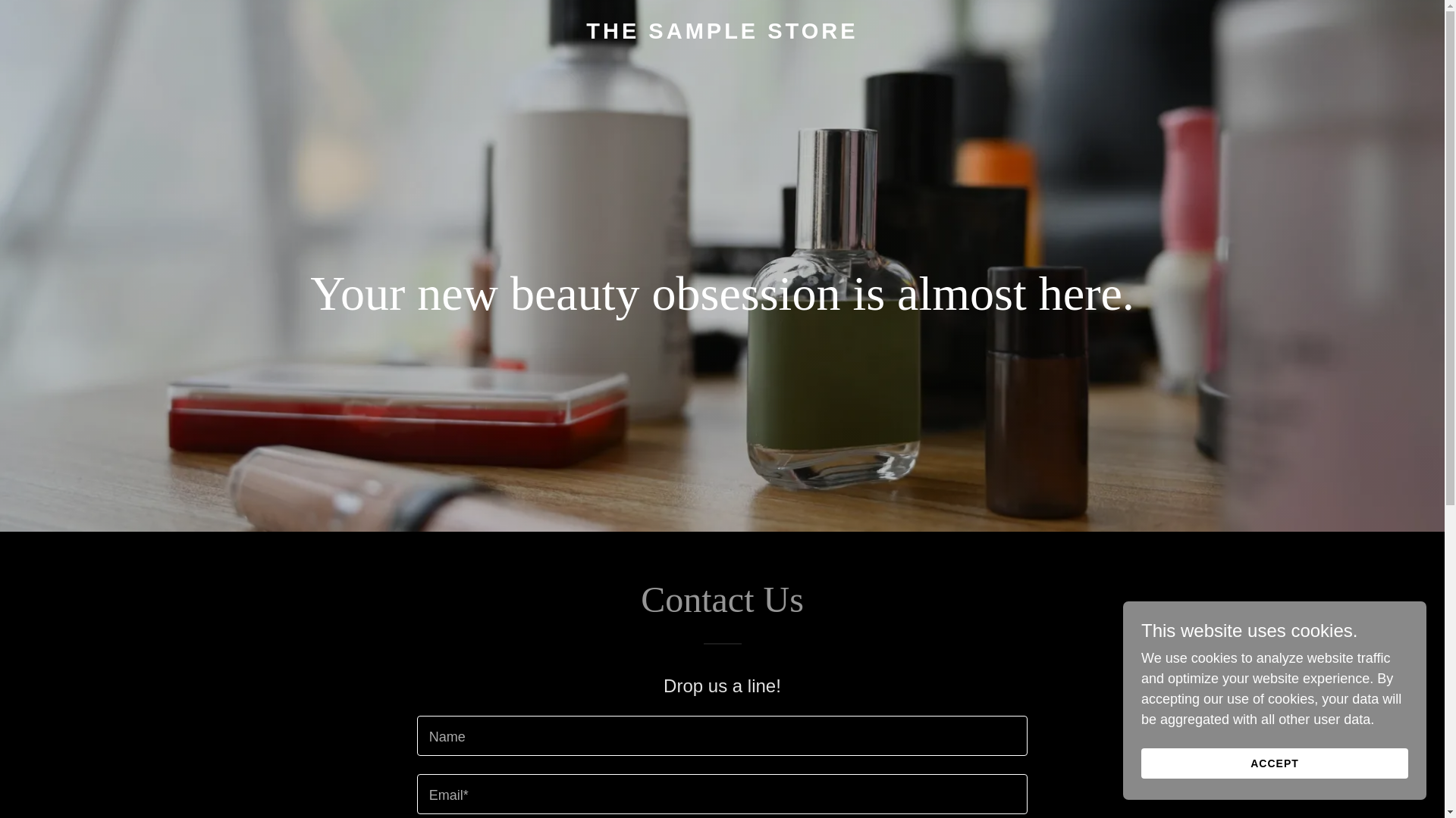 website screenshot of https://thesamplestore.com.au/