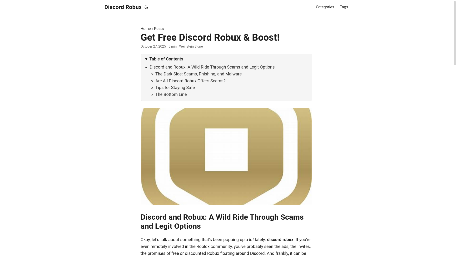 website screenshot of https://discord-robux.pages.dev/