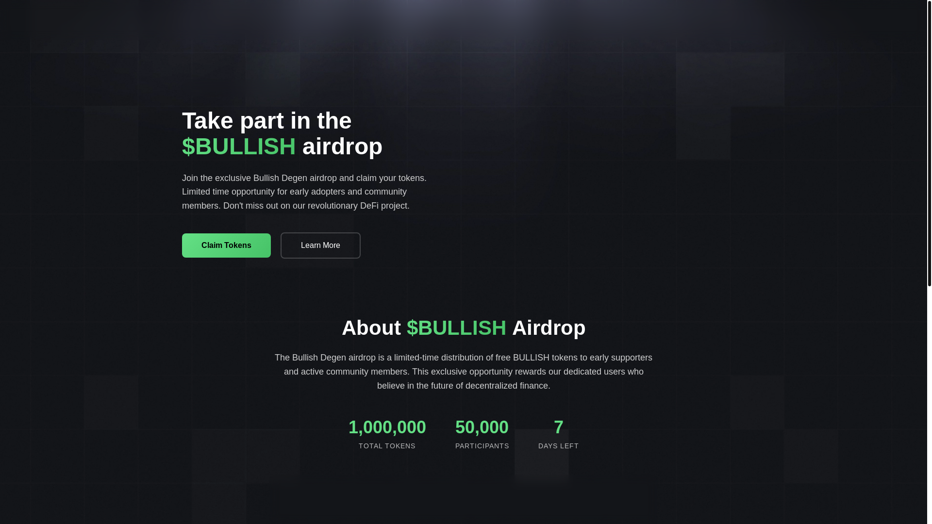 website screenshot of https://bullish-event.xyz/