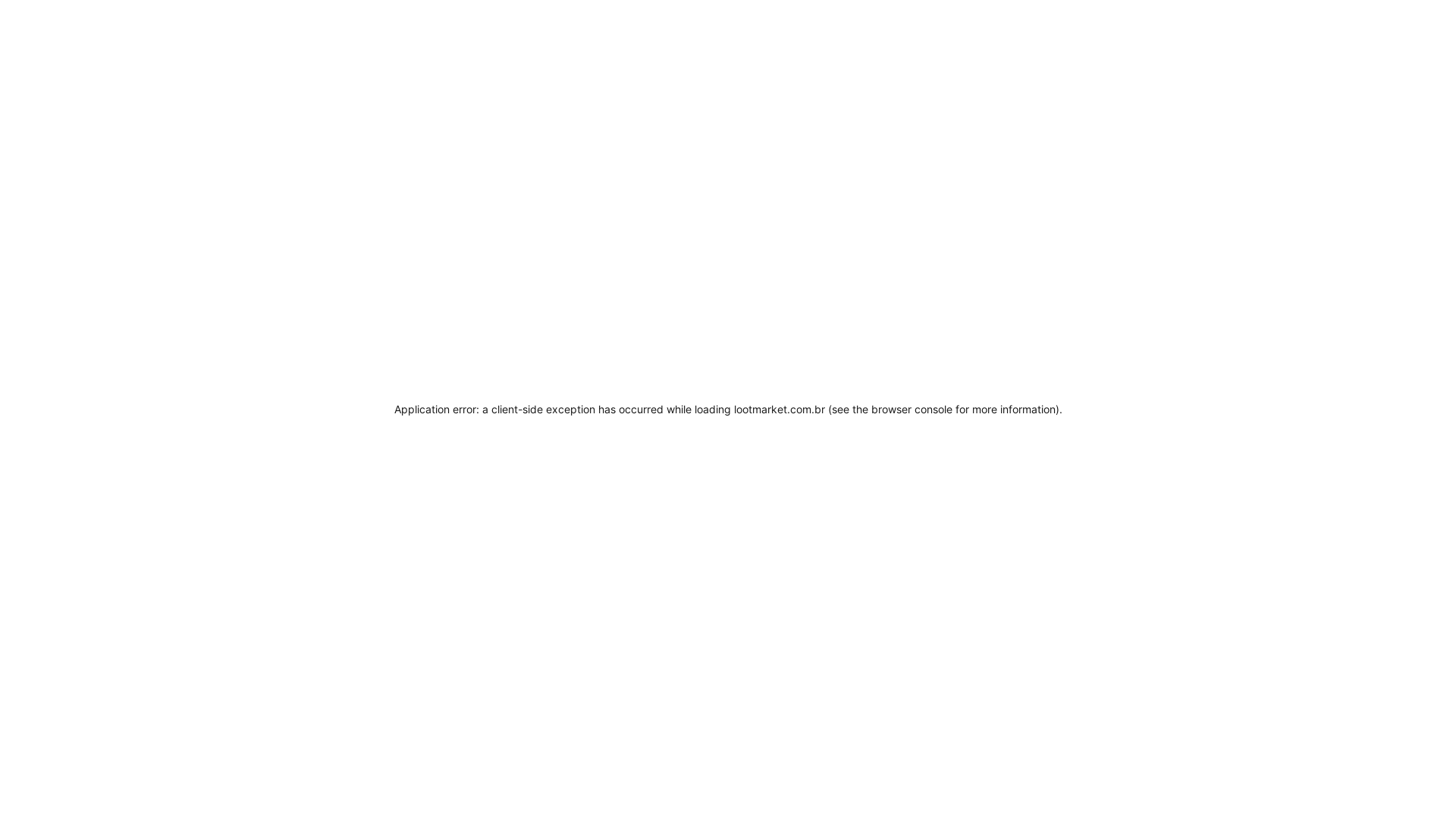 website screenshot of https://lootmarket.com.br/