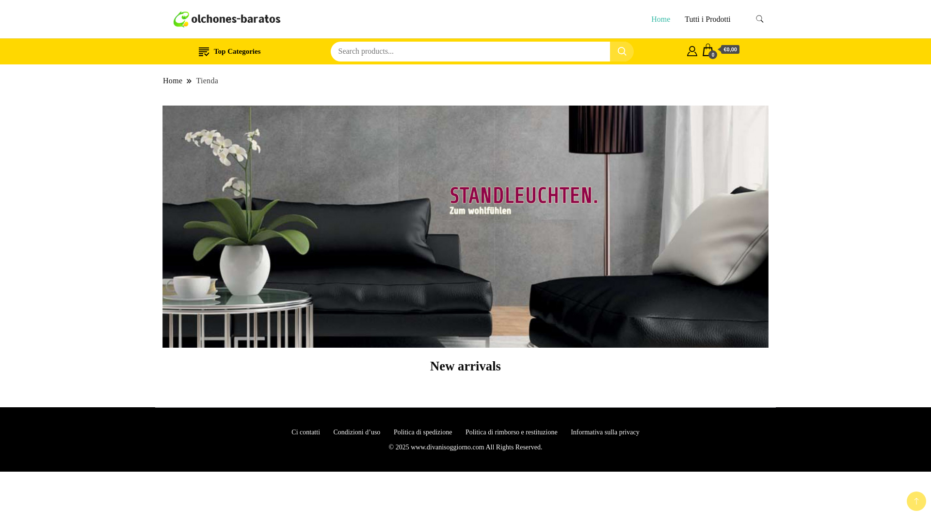 website screenshot of https://divanisoggiorno.com/
