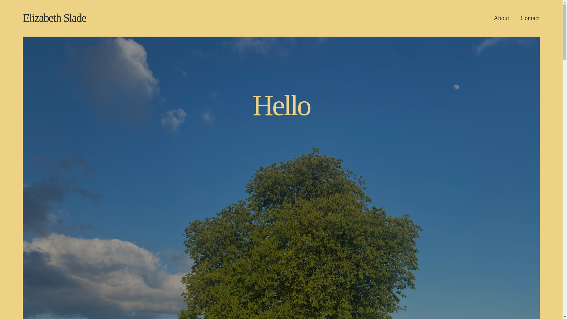 website screenshot of https://elizabethslade.uk/