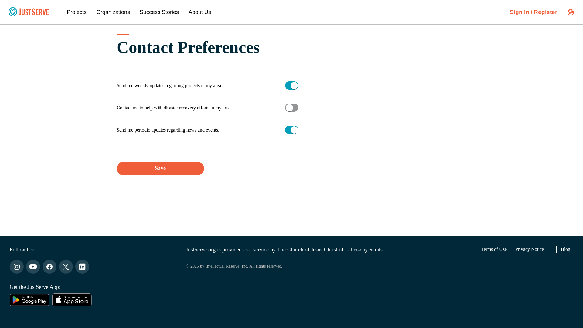 website screenshot of https://public-usa.mkt.dynamics.com/api/orgs/6a2ed96a-1671-4799-b679-2f61a6c69dfe/r/hBfcVluxYEa3Io3zARIDAEgAAAA?target={%22TargetUrl%22:%22https%3A%2F%2Fwww.justserve.org%2Funsubscribe%2F%3Fkey%3DQWYwZ1V2Vzd3VnBKWUsrY2diSFdOZ0tFbTQyTlVzdGlqTGQwTEZpNmQ2UT18eyJFeHBpcmF0aW9uIjoiMjAyNS0xMS0wM1QwNzoyNzoxNC40MTI3NDQxWiIsIlVzZXJJZCI6bnVsbCwiVXNlckVtYWlsIjoiY29ubm9yLmJ1cnJvdWdoc0BzdHVkZW50cy5zY2Nwc3MuY29tIn0%3D%22,%22RedirectOptions%22:{%225%22:null,%221%22:null,%222%22:{%22utm_medium%22:%22email%22,%22utm_term%22:%22N/A%22,%22utm_source%22:%22Dynamics%22,%22utm_content%22:%2225%20|%20US%20|%20COM%20|%20Weekly%20Newsletter%22,%22utm_campaign%22:%2231bf3d1d-bff3-ef11-be20-000d3a9ea225%22}}}