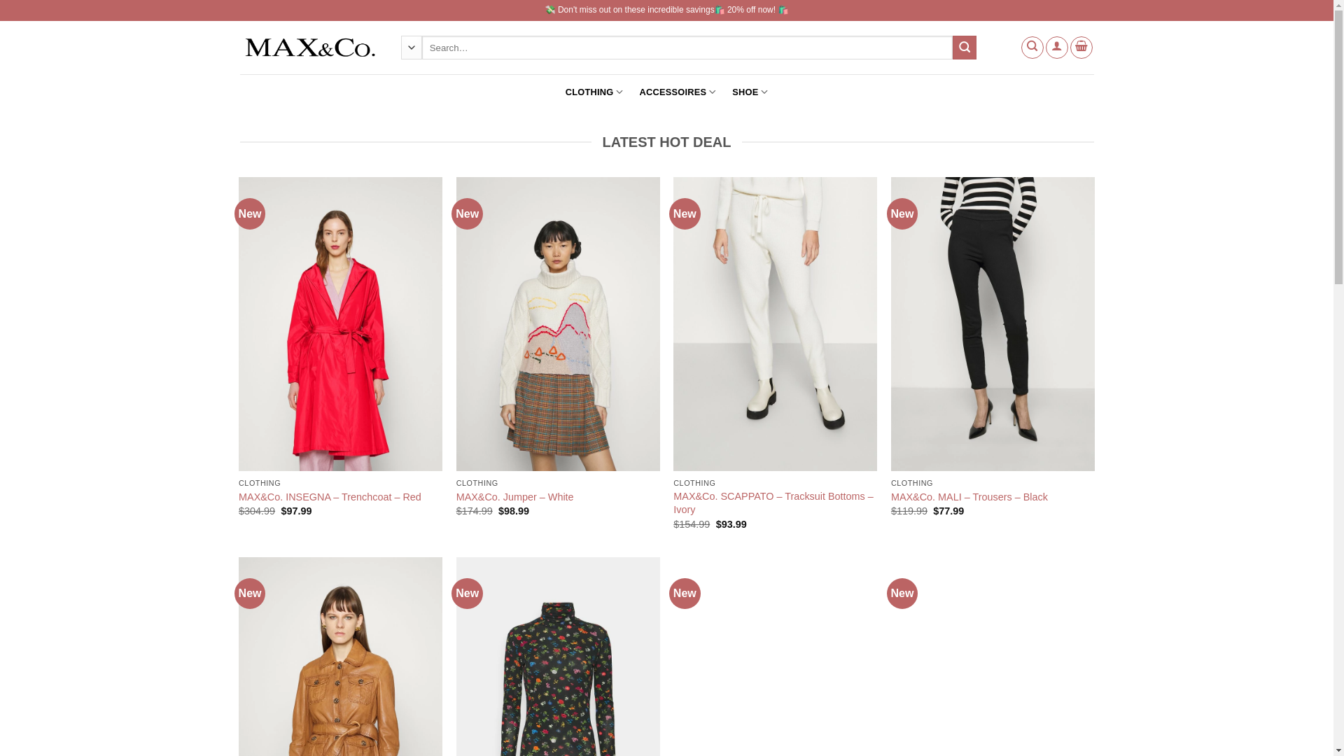 website screenshot of http://www.clothing-salesshop.com/