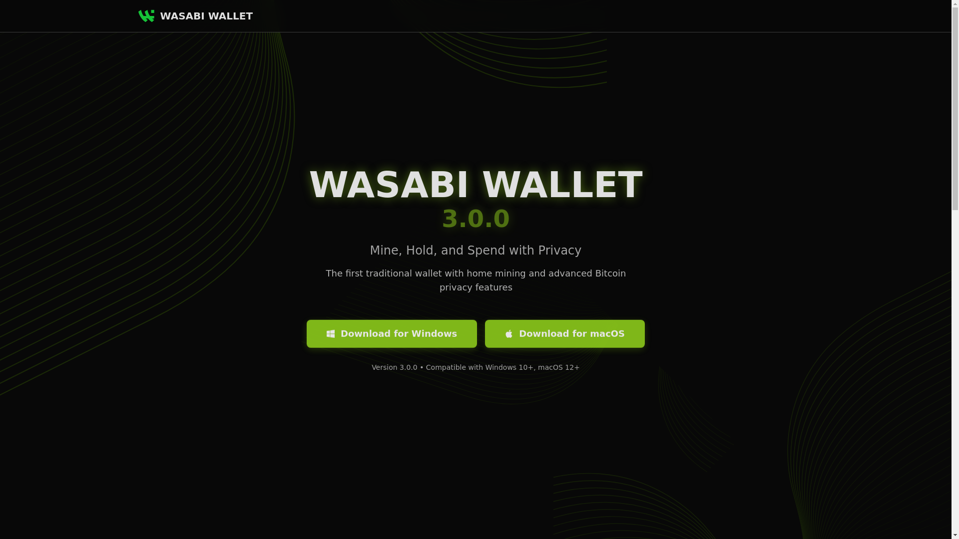 website screenshot of https://wasabidesktop.io/