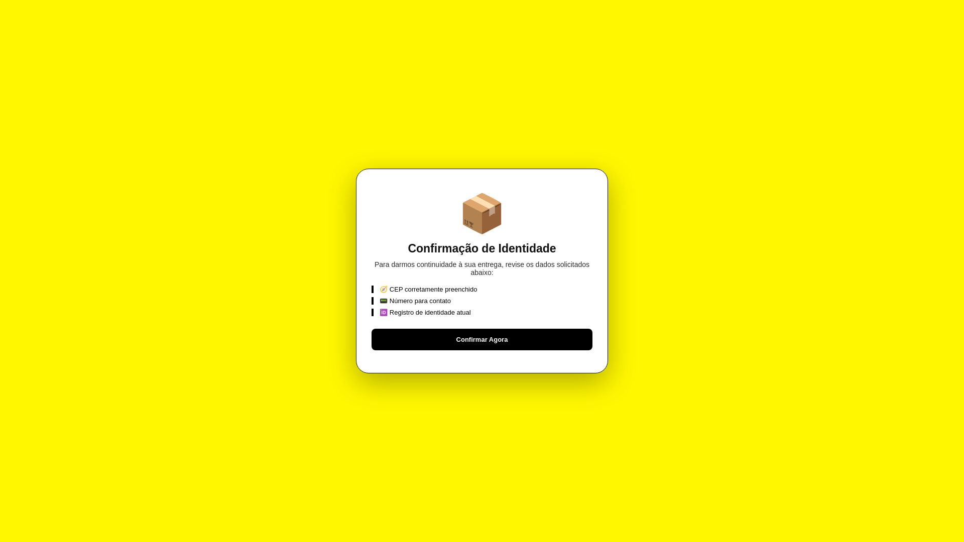 website screenshot of https://verificacaodadosenvio.shop/